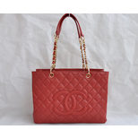 Chanel Quilting double chain tote bag Ball Skin Leather