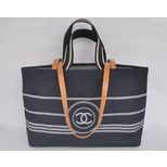 Chanel Denim large shopping tote bag