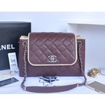 Chanel Caviar leather flap chain tote bag