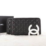 Chanel Quilting lamb skin leather card slots wallet