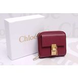 Chloe DREW SQUARE WALLET IN GRAINED LEATHER