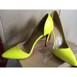 Christian Louboutin Discount Yellow Patent Leather Pump