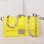 Dior Quilting leather metal chain shoulder bag