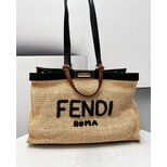 Fendi Peekaboo Rafia X-Tote