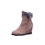 Fendi Suede leather wedge pump short boots