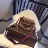 Gucci Emily Nappa leather with fabric shoulder bag