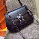 Gucci Original leather snake closure flap shoulder bag