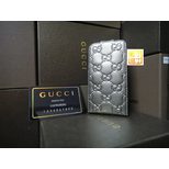 Gucci Patent Leather GG Embossed Iphone Cover(Long Direction Open)