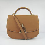 Hermes Top Handle Shoulder Strap Flap Bag(GOLD)