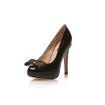 Louis Vuitton black patent leather platform pump