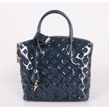 Louis Vuitton Fall Winter Blue Patent Lockit Handle Bag