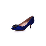 Manolo Blahnik Blue Rhinestone point head pump