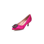 Manolo Blahnik Fuchsia Rhinestone point head pump