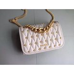 MIU MIU Top grade lambskin leather studded flap bag