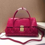 MIU MIU Original Quilting Wax oil leather flap handle bag