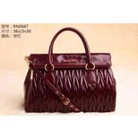 MIU MIU Original Quilting Wax oil leather flap handle bag