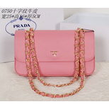 Prada Saffiano leather chain clutch