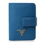 Prada Blue Saffiano Leather Card Holder