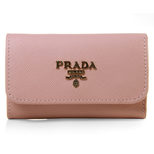 Prada Light Pink Leather Key Holder