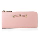 Prada Light Pink Saffiano Leather Bowknot Wallet