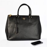 Prada Black Saffiano Leather Classic Handbag