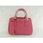 Prada Pink Saffiano Leather Classic Handbag