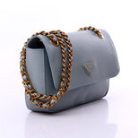 Prada Cross Pattern Leather Chain Shoulder Bag