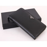 Prada Saffiano Leather Man Zippy Long Wallet