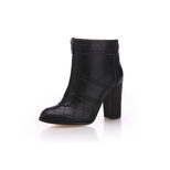 Chanel Quilting Black Leather Short Boot