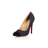 Christian Louboutin Denim fabric rivet pump