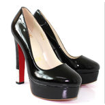 Christian Louboutin Black Patent Crystal Pump