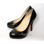 Christian Louboutin Black Lambskin Leather Seamless Hidden Platform Pump