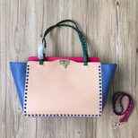 Valentino original leather color combo rivet large tote