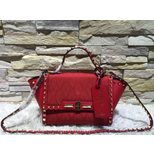 Valentino Jacquard rockstuds flap shoulder bag