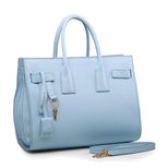 YSL Blue leather handle bag