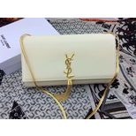 YSL Leather chain tassel flap bag