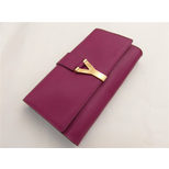 Yves Saint Laurent Purple Leather Clutch