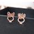 Rose Gold Rabbit Earrings