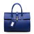 Balenciaga blue leather flap tote