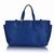 Blue leather tote