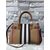 Burberry Large check fabric leather trim tote bag