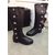 Original calfskin leather double C turn lock logo long boots