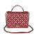 Red Oil Leather Should Chain Flap Bag