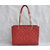 Quilting double chain tote bag Ball Skin Leather