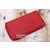 Chanel Zip Around Wallet Red Ball Skin Leather