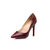 Croco pattern leather pointed head pump