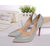 Christian Louboutin Metallic silver color leather point head pump