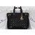 Dior black leather handle bag