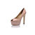 Dior Beige leather peep toe platform pump