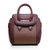 Heroine Claret leather rivets handle bag